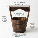 Decorative Wooden Bucket Planter Barrel Style