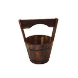 Decorative Wooden Bucket Planter Barrel Style