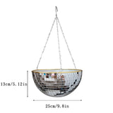 Disco Ball Hanging Planter with Mirror Finish
