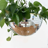Disco Ball Hanging Planter with Mirror Finish