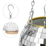 Disco Ball Hanging Planter with Mirror Finish