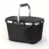 Foldable Insulated Picnic Basket with Handle