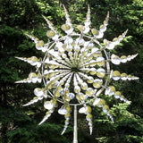 Garden Decor Metal Wind Spinner Dual Motion