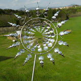 Garden Decor Metal Wind Spinner Dual Motion
