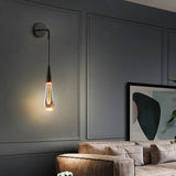 Gold Glass Raindrop LED Wall Sconce Light