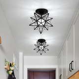 Gold Glass Star Ceiling Light with LED