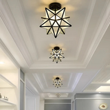 Gold Glass Star Ceiling Light with LED