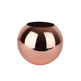 Gold Metal Flower Pot with Round Nordic Shape