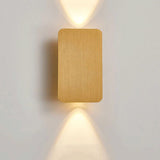 Gold Rectangular LED Wall Sconce 2 Light