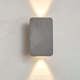 Gold Rectangular LED Wall Sconce 2 Light