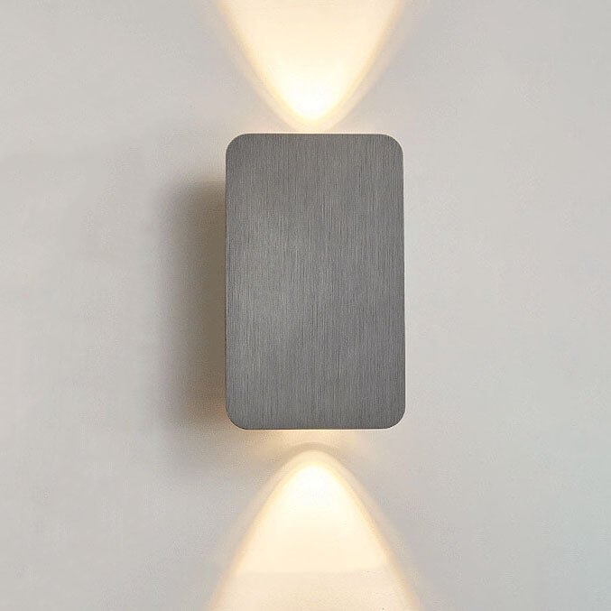 Gold Rectangular LED Wall Sconce 2 Light