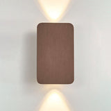 Gold Rectangular LED Wall Sconce 2 Light
