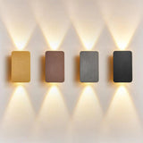 Gold Rectangular LED Wall Sconce 2 Light