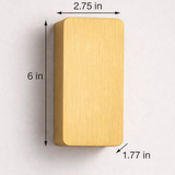 Gold Rectangular LED Wall Sconce 2 Light