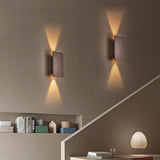 Gold Rectangular LED Wall Sconce 2 Light