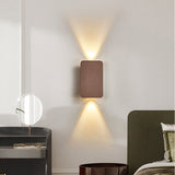 Gold Rectangular LED Wall Sconce 2 Light