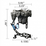 Hanging Rock Chain Planter with Butterfly Accent