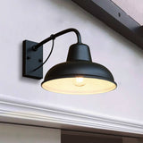 Iron Industrial Wall Sconce with Dome Shade