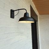 Iron Industrial Wall Sconce with Dome Shade