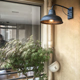 Iron Industrial Wall Sconce with Dome Shade