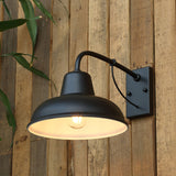 Iron Industrial Wall Sconce with Dome Shade