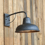 Iron Industrial Wall Sconce with Dome Shade