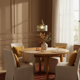 Japanese Brass Glass Round Pendant Light