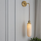 Japanese Brass Wall Light with Pleated