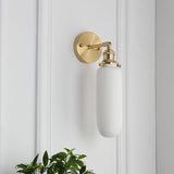 Japanese Brass Wall Light with Pleated