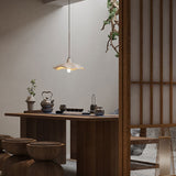 Japanese Cement Flower Pendant Light