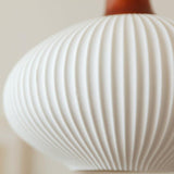 Japanese Ceramic Pleated Pendant with LED