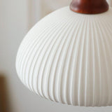 Japanese Ceramic Pleated Pendant with LED