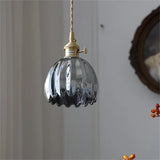 Japanese Glass Flower Pendant with Copper