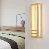 Japanese Solid Wood LED Wall Light