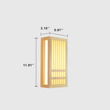 Japanese Solid Wood LED Wall Light