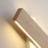 Japanese Wood Rectangular LED Wall Light