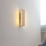 Japanese Wood Rectangular LED Wall Light