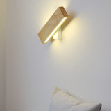 Japanese Wood Rectangular LED Wall Light