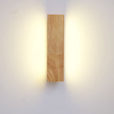 Japanese Wood Rectangular LED Wall Light