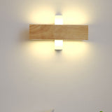 Japanese Wood Rectangular LED Wall Light