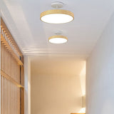 Japanese Wood Round LED Ceiling Light
