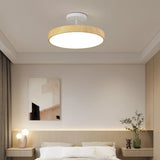 Japanese Wood Round LED Ceiling Light