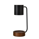 Japanese Wood Table Lamp with Wax Melter