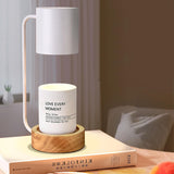 Japanese Wood Table Lamp with Wax Melter