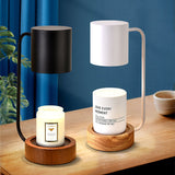 Japanese Wood Table Lamp with Wax Melter