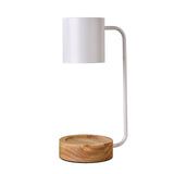Japanese Wood Table Lamp with Wax Melter