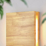 Japanese Wooden Square LED Wall Sconce