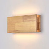 Japanese Wooden Square LED Wall Sconce