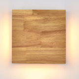 Japanese Wooden Square LED Wall Sconce