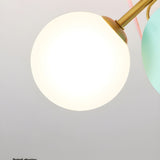Macaron Globe Ceiling Light with Gold Frame